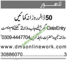 Data Entry Operator 