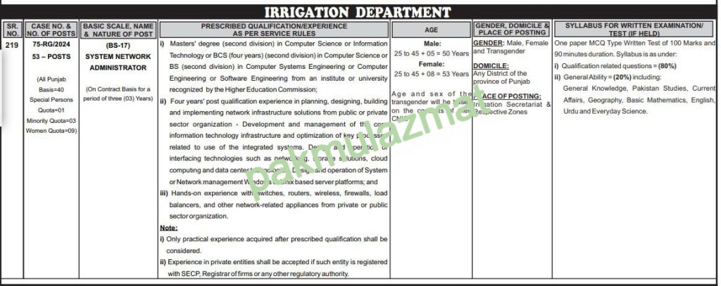 System Network Administrator