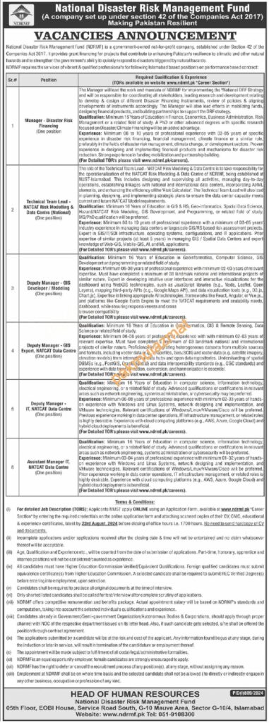 NDRMF Jobs