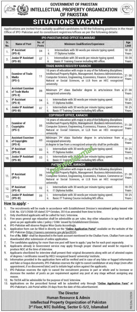 Intellectual Property Organisation Jobs