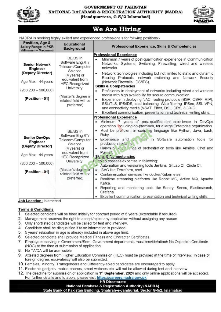 NADRA Jobs